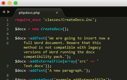 Send the content with phpdocx The second step of the process is to send the contents with the help of the phpdocx methods
